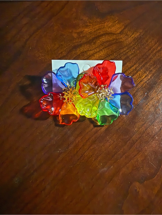 Other - Colorful flower earrings brand new never used